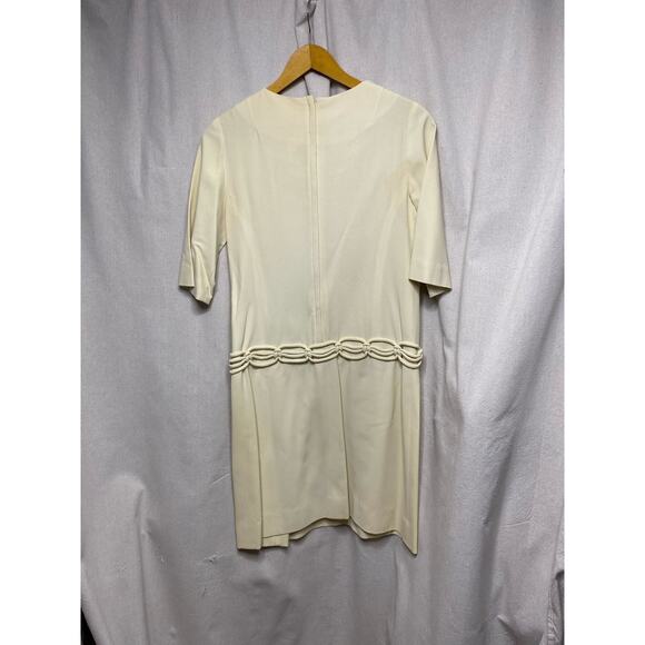 Vintage Herman Marcos fancy party dress cream color size 10 - Picture 2 of 4